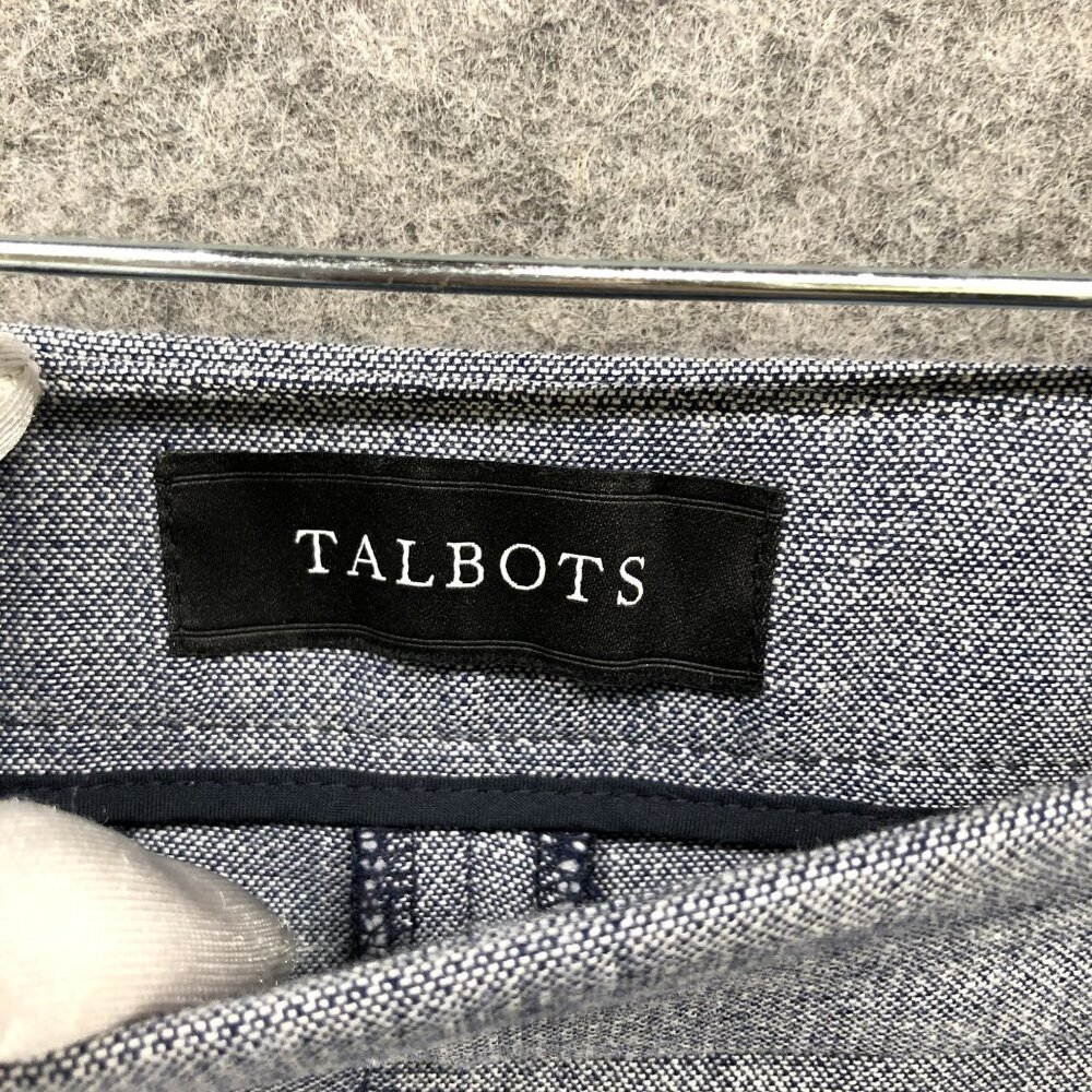 Talbots Chatham Ankle Pants Womens 10P Blue Slim Fit Stretch Knit Dress Pant - Picture 6 of 11